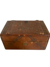German Steamer Trunk Double Traveling Inkwell picture