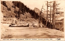 1930s RPPC Glacier National Park Mts Oberlin Clements Hileman Postcard picture