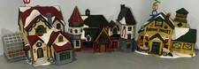 Vintage LOT 3 41997/98 Lemax Holiday Houses 85275, 85279 & 85277 NO POWER CORDS picture
