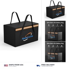 12V 100Ah LiFePO4 Lithium Battery Fireproof Safe Bag, Large Capacity Explosio... picture