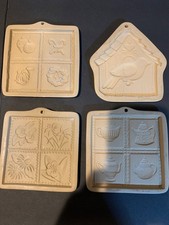 Vintage Brown Bag Cookie Art Molds Lot of 4 picture