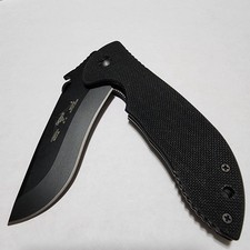 Emerson Commander Folding Knife 2010 Black Recurve Blade Wave Feature Tactical picture
