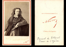 Nadar, Paris, Actress to Identify Vintage Albumen Print CDV. picture