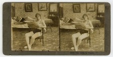 Female Prostitutes 1890 Brothel Sex Workers Stereoview Photo Saloon Lounge picture