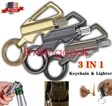 3 in 1 Portable Multitool Permanent Match Lighter Striker Fire Starter Survival picture