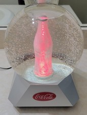Rare 2003 Coca-Cola Coke Bottle Snow Globe W/ Power Adapter Tested and Working picture