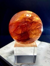 73MM rare Natural Red Hematoid Quartz crystal Quartz Ball Crystal Sphere picture