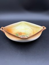 Vintage Noritake Hand Painted Porcelain Candy Dish Floral Double Handle 8