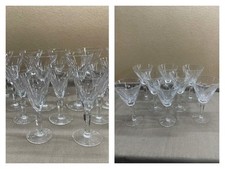 Waterford Sheila design Wine Cocktail Crystal Glasses Nice Weight set of 24 picture