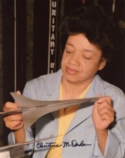 CHRISTINE DARDEN SIGNED 8x10 PHOTO AERONAUTICAL ENGINEER NASA RARE BECKETT BAS picture