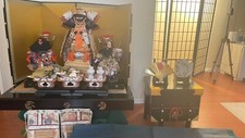 Gogatsu Ningyo Japanese Boys Festival Samurai Doll set w/ Decorations JAPAN picture
