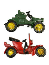 Antique Motor Car SEXTON Pair of Mid Century Wall Hanging Metal Decor Plaque USA picture