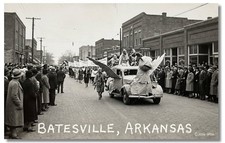 Vintage‑STYLE  ART 1930's RPPC-CREEPY PARADE BATESVILLE ARKANSAS-FAUX PHOTO picture