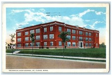 1923 Technical High School Exterior Road Building St. Cloud Minnesota Postcard picture