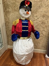 Gemmy Christmas Animated Life Size Dancing Snowman Garden Ridge Soldier Variant  picture