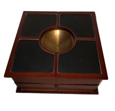 Bombay Company 😊 Wooden Valet Jewelry Box Tray Convertible Top & Drawer fun picture