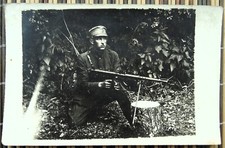 Post WWI photo. Latvian freedom fighter & Chauchat machine gun picture
