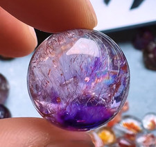 20mm Natural Super Seven Amethyst Quartz Sphere Crystal Ball Reiki picture