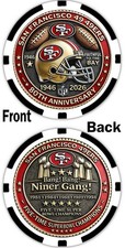 SAN FRANCISCO 49ers - COMMEMORATIVE POKER CHIP - 80th ANNIVERSARY picture