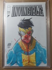 [1 Of 1 SIGNED SKETCH ART] Invincible #1 Full Color Art By Alessandro Micelli picture