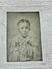 Antique Victorian Child Portrait Photo Small Sepia Photograph Ephemera Ethereal picture