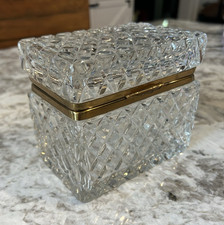 French style cut Crystal and brass jewelry casket picture
