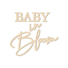 Baby in Bloom Wooden Sign Gender Reveal Party Decor Pregnancy Celebration Gift picture