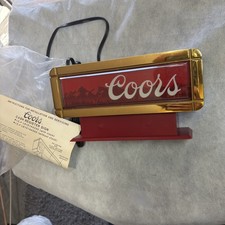 New Vintage 1980's Coors Beer Cash Register Lighted Sign w/Manufacturer Sticker picture