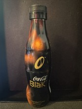 Sealed 8 Ounce Wrapped Bottle of Coca-Cola BLAK Carbonated Fusion Beverage 2005 picture