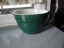 NEW STONEWARE KITCHEN KATE WILLIAMS FOREST GREEN BASKET WEAVE BATTER MIXING BOWL picture