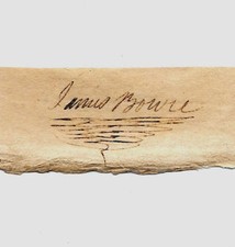 James Jim Bowie Alamo Battle Autograph Reprint On Original Period 1830s Paper picture