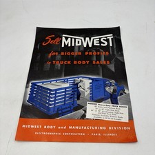 Vintage Midwest Truck Bodies Dealer Sales Brochure Paris Illinois Stake Farm picture