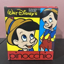 VINTAGE SCHMID WALT DISNEY'S PINOCCHIO CERAMIC  MUSIC FIGURINE W/BOX Rare picture