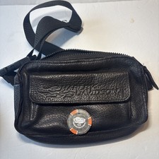VTG 1996 Harley Davidson Leather Fanny Pack/belt Bag Made In USA. 99248-96V. picture
