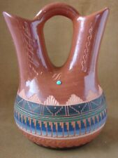 Navajo Indian Hand Etched Wedding Vase Signed Gilmore picture