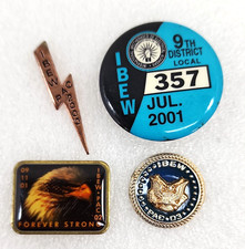IBEW Lapel Pin - IBEW PAC - Set of 4 pins. 2000 2001 2002 2003 picture