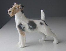 Vintage Large Royal Copenhagen England Wire Fox Terrier Figurine No 2967 picture