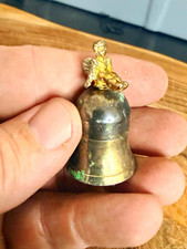 Vintage Sterling Silver Tooth Fairy Keepsake Bell Trinket Box Angel Topper VTG picture