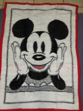 Vintage Walt Disney Company MICKEY MOUSE Baby Blanket ACRYL VELOURS - 40 x 30 in picture