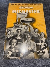 Vintage How to Get The Most Out of Your Sunbeam Mixmaster Manual Book LOC G picture