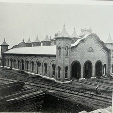 Vintage Photo Central Vermont Railroad Shop Building St Albans Train Shed picture