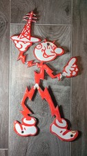 Vintage Reddy Kilowatt Porcelain Enamel Sign 10.5