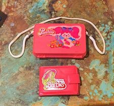 Vintage 1980s Mattel Barbie & Poochie Purse Wallet Lot - Retro Pink Accessories picture