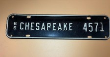 Rare 1966 Chesapeake Licence Plate picture