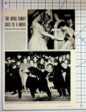 1949 Royal Film Performance Magazine Page Queen Elizabeth II Forsyte Saga picture