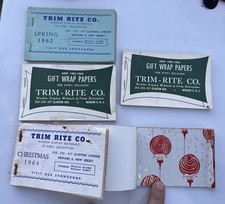 Lot Of Vintage 1960s Christmas Gift Wrap Sample Books picture