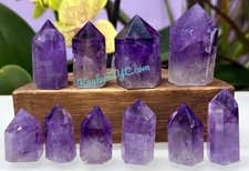 Wholesale Lot 0.5 Lb Natural Amethyst Obelisk Tower Point Crystal picture