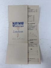 1932 Kit Kat Coffee Shop Menu Allis Hotel Wichita Kansas Vintage Luncheon picture