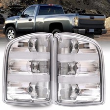 White Tail Lights Assembly Compatible with 2007-2013 Chevy Silverado 1500 picture