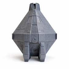 3D Printed Alien Narcissus Ship Model 10in Sci Fi Display Replica picture
